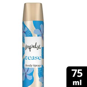 Impulse Body Spray Deodorant, Tease 75ml
