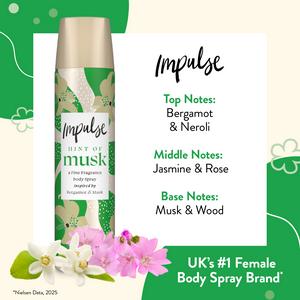 Impulse Body Spray Deodorant, Hint of Musk 75ml - gallery image 4