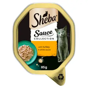 Sheba Fine Recipes Turkey in Gravy Adult Wet Cat Food Tray 85g