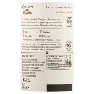 Casillero Del Diablo Sauvignon Blanc White Wine 75cl - gallery image 4