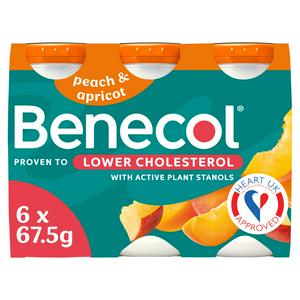 Benecol Peach & Apricot No Added Sugar Yogurt Drink 6x67.5g - video