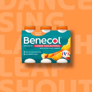 Benecol Peach & Apricot No Added Sugar Yogurt Drink 6x67.5g - gallery image 4