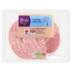 Sainsbury's British Wiltshire Cured Ham x4 slices, Taste the Difference 120g