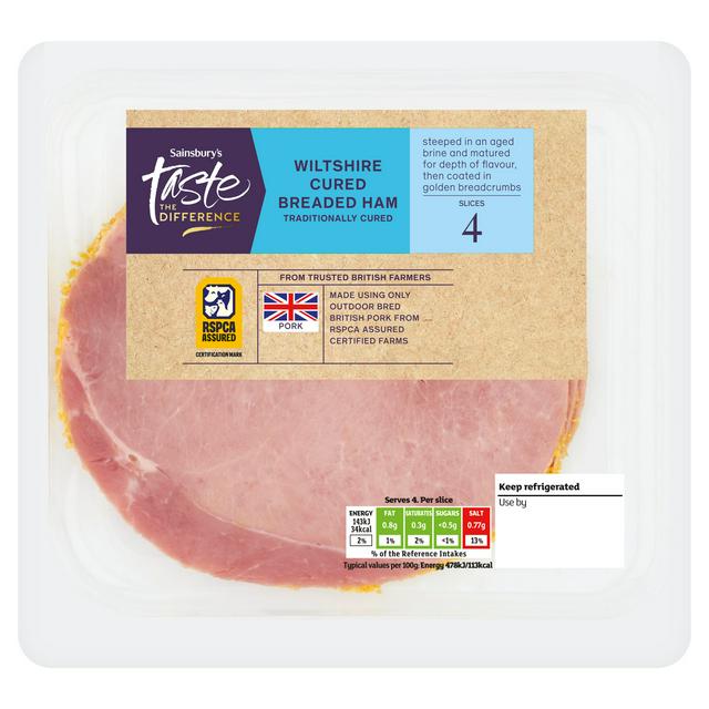 Taste the Difference Sainsbury's 120g Wiltshire Cured Breaded Ham, Taste the Difference