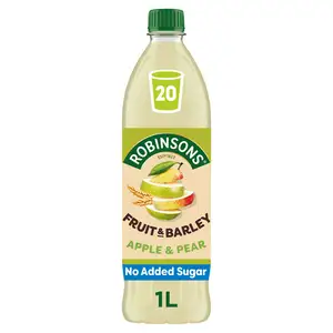 Robinsons Fruit & Barley Apple & Pear Squash No Added Sugar 1L