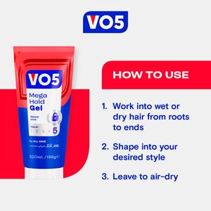 Vo5 Extreme Mega Hold Styling Gel 200ml - gallery image 3
