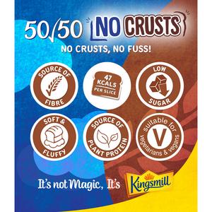Kingsmill 400g No Crusts 50/50 Crustless Bread - gallery image 2