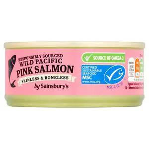 Sainsbury's Wild Pacific Pink Salmon, Skinless & Boneless 105g