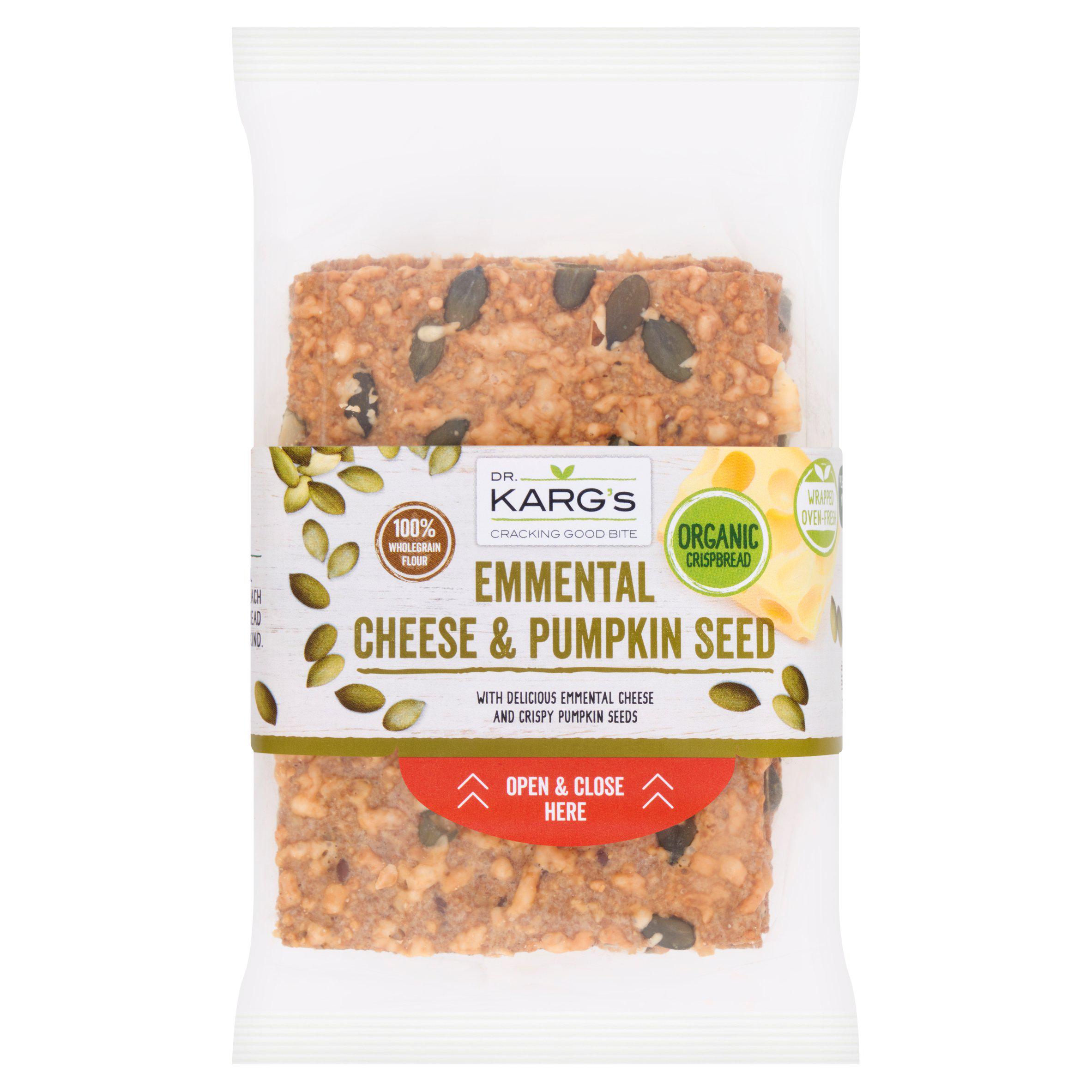 Dr Karg Organic Emmental Crispbread Wholegrain Pumpkin Seeds 200g