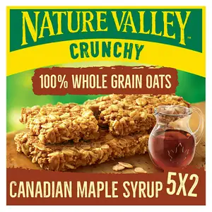 Nature Valley Crunchy Oats & Maple Syrup Cereal Biscuit Snack Bars 5x42g