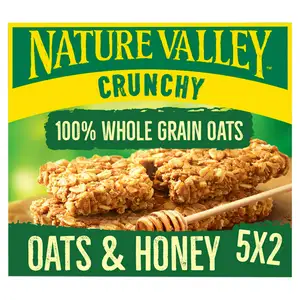 Nature Valley Crunchy Oats & Honey Cereal Biscuit Snack Bars 5x42g