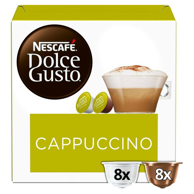 Nescafe Dolce Gusto Cappuccino Coffee x16 Pods, 8 Drinks