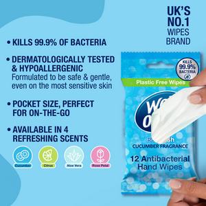 Wet Ones Be Fresh 12 x Anti-Bacterial Hand Wipes - gallery image 2