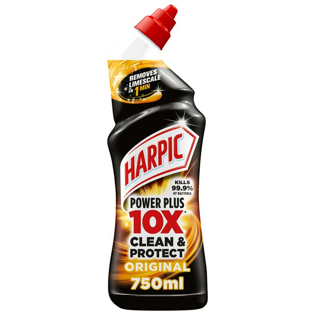Harpic Power Plus Toilet Cleaner 10x Bleach Gel 750ml Sainsbury's
