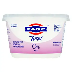 FAGE Total 0% Natural Fat Free Greek Recipe Strained Yogurt 450g