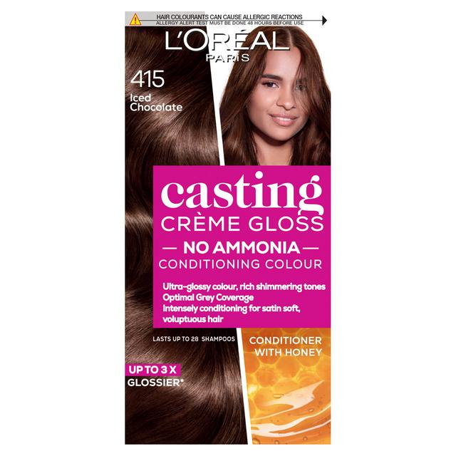 L'Oreal Paris Casting Creme Gloss Semi Permanent Hair Dye Iced Brown 415