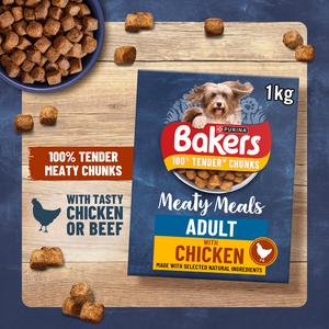Bakers Meaty Meals Adult Dry Dog Food Chicken 2.7kg - gallery image 4