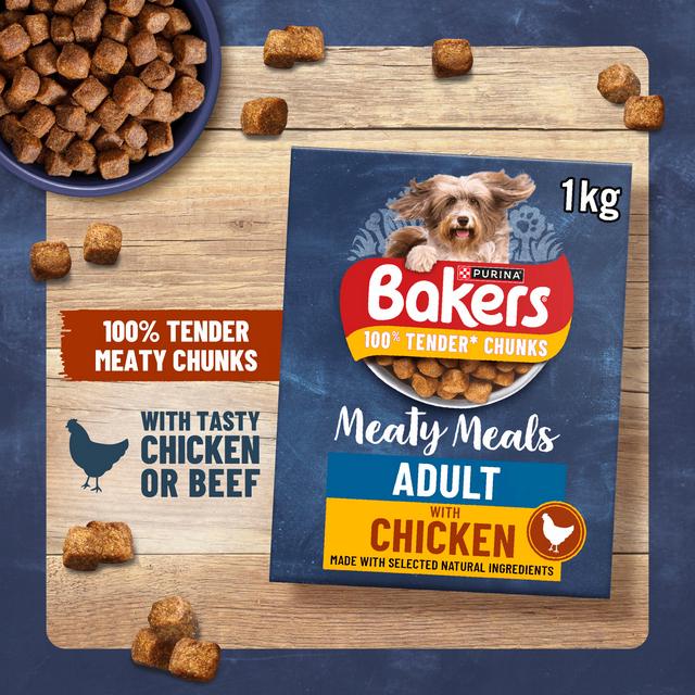 Bakers Meaty Meals Adult Dry Dog Food Chicken Sainsbury's
