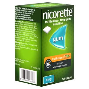 Nicorette Fruitfusion Gum Pieces Quit Smoking Aid x105 4mg - gallery image 3