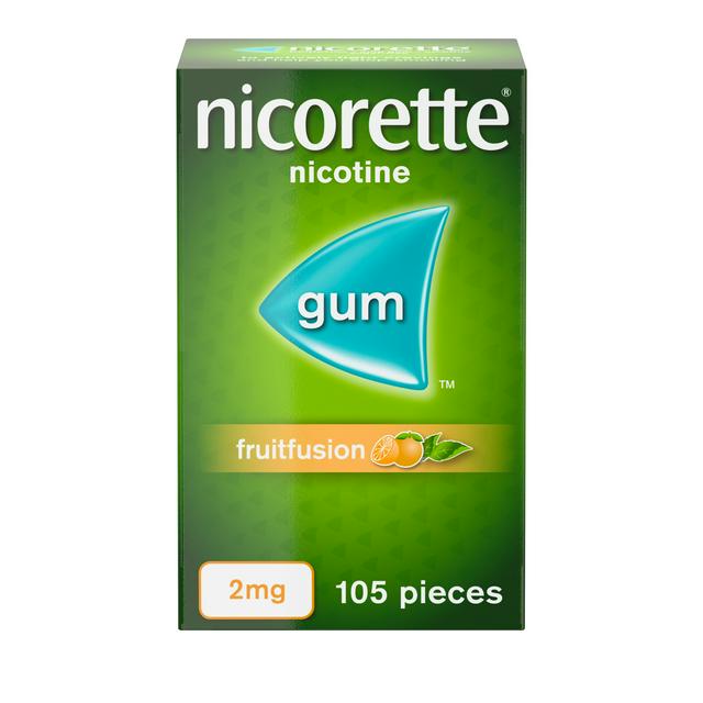 Nicorette Fruitfusion Chewing Gum 2mg X105 Pieces Stop Smoking Aid Sainsbury S