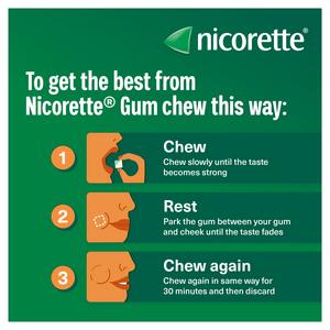 Nicorette Fruitfusion Gum Pieces Quit Smoking Aid x105 2mg - gallery image 5