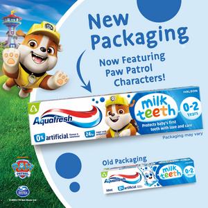 Aquafresh Kids Paw Patrol Milk Teeth Toothpaste 0-2 Years 50ml - gallery image 2