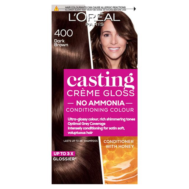 L'Oreal Paris Casting Creme Gloss Semi Permanent Hair Dye Dark Brown 400 |  Sainsbury's