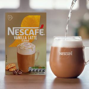 Nescafe Vanilla Latte Instant Coffee Sachets x7 129.5g - gallery image 3