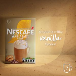 Nescafe Vanilla Latte Instant Coffee Sachets x7 129.5g - gallery image 6