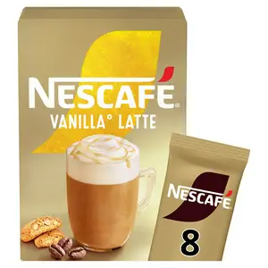 Nescafe Vanilla Latte Instant Coffee Sachets 8x18.5g