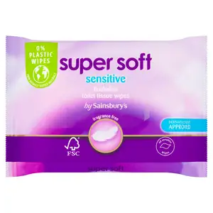 Sainsbury’s Super Soft Flushable Moist Toilet Tissue, Sensitive 40 wipes