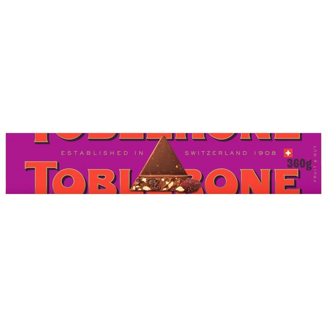 Toblerone 340g Milk Chocolate with Fruit & Almond Gifting Bar - gallery image 1