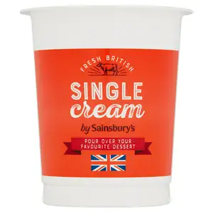 Sainsbury's British Single Cream 300ml