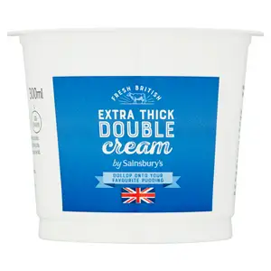 Sainsbury's British Extra Thick Double Fresh Cream 300ml