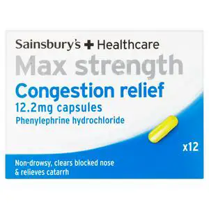 Sainsbury's Max Strength Congestion Relief x12