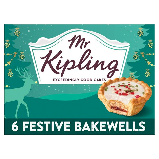 Mr Kipling 6 x Festive Bakewells Christmas Tarts - gallery image 1