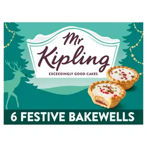 Mr Kipling Festive Bakewell Tart Cakes Pack x6