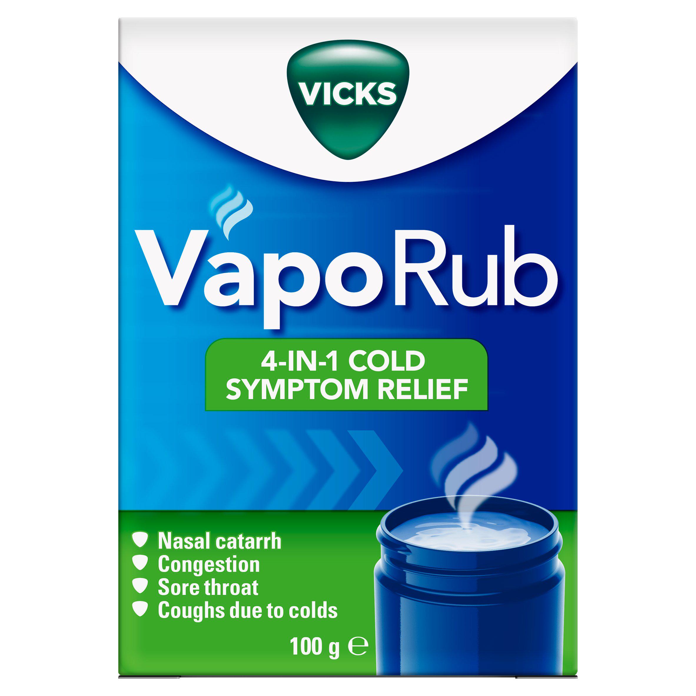 Vicks VapoRub, Relief of Cough Cold & Flu Like Symptoms, Jar 100g.
