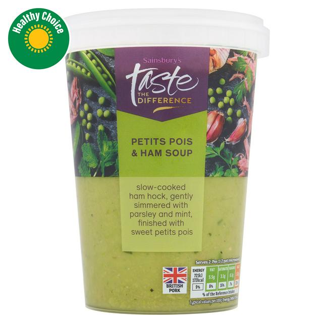 Sainsbury's Petits Pois & Ham Soup, Taste the Difference 600g - gallery image 1
