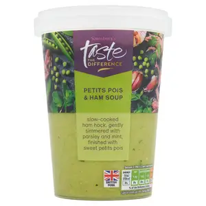 Sainsbury's Petits Pois & Ham Soup, Taste the Difference 600g (Serves 2)