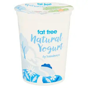 Sainsbury's Fat Free Natural Yogurt 500g