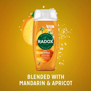 Radox Feel Revived Shower Gel Mandarin & Apricot Body Wash 225ml - gallery image 2