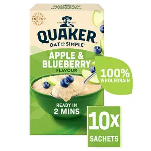 Quaker Oat So Simple Apple & Blueberry Porridge Sachets 10x36g