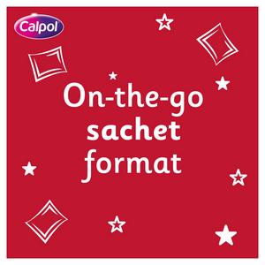 Calpol Six Plus 12 x 5ml Sugar Free Suspension Strawberry Paracetamol Sachets - gallery image 2