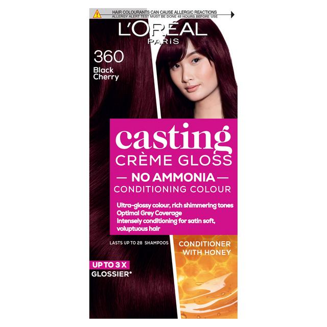L Oreal Paris Casting Creme Gloss Semi Permanent Hair Dye Black Cherry Red 360 Sainsbury S