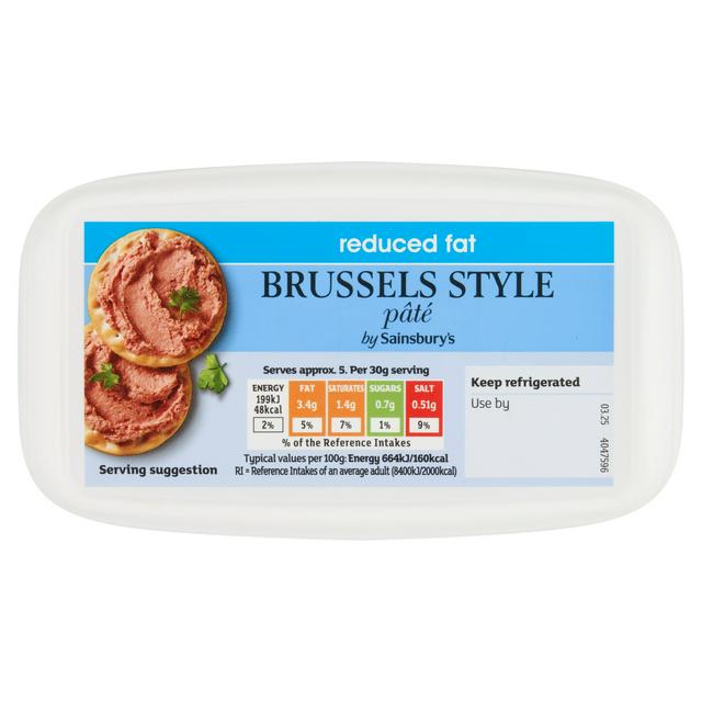 Sainsburys Reduced Fat Brussels Spreadable Pate 175g
