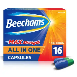 Beechams Max Strength All In One Cold & Flu Capsules x16