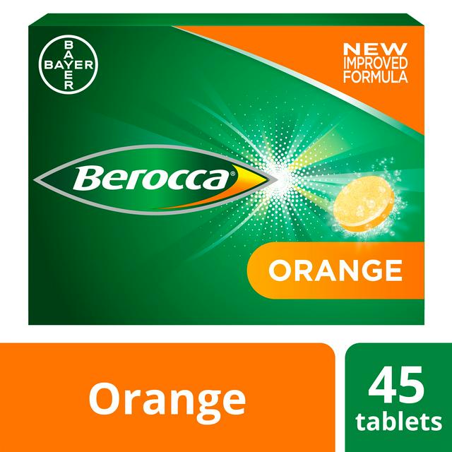 Berocca Orange Energy Effervescent Vitamin Tablets x45