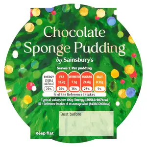 Sainsbury's Chocolate Sponge Pudding 100g