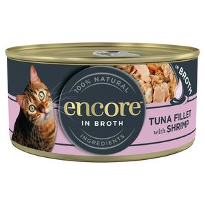 Encore Tuna with Shrimp In Broth Natural Cat Food Tin 70g - video